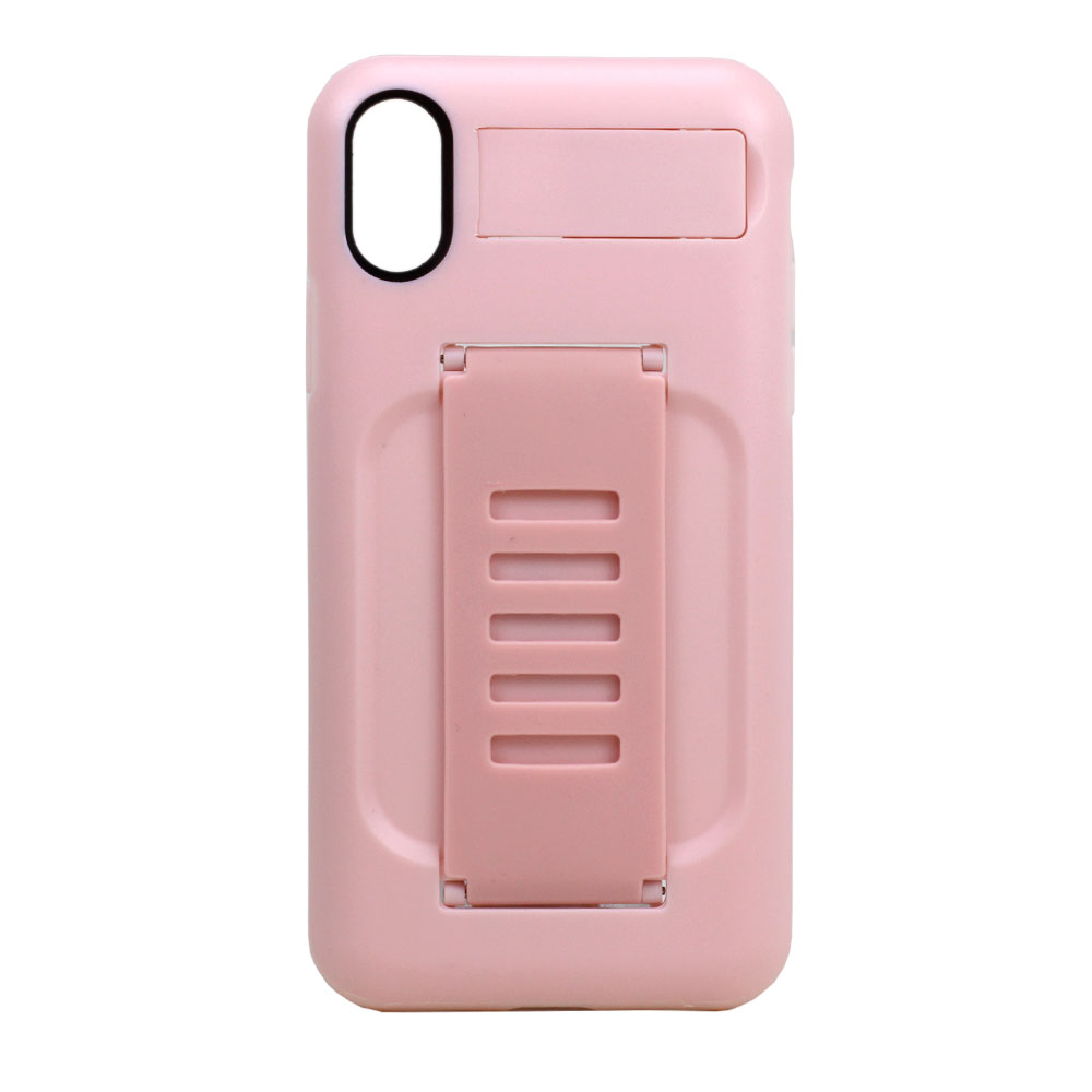 iPHONE XS Max Easy Grip Hybrid Stand Case (Pink)